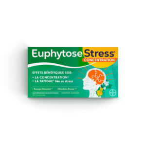 EuphytoseStress® Concentration -Stress ,difficulté de concentration - Bacopa Monnieri et Rhodiola Rosea  30 comprimés