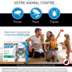 Frontline Spot On Chat - Anti-puces Anti-tiques pour chat - 3 pipettes - Image 2