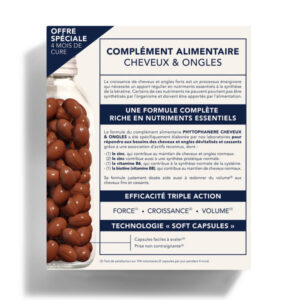 Phytophanere Complément Alimentaire Cheveux & Ongles Duo 2x120 Capsules - Image 3