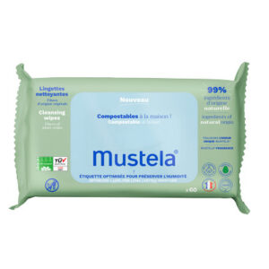 MUSTELA Lingettes nettoyantes compostables