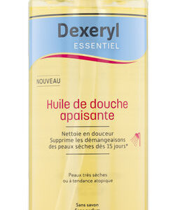 DEXERYL ESSENTIEL huile de douche apaisante 1l, peaux très sèches ou à tendance atopique, sans savon, sans parfum. Dès la naissance.