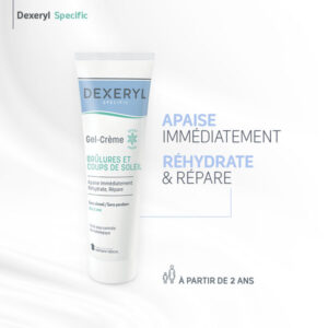 DEXERYL SPECIFIC gel-crème 50g , brûlures et coups de soleil, effet frais, sans alcool, sans paraben. A partir de 2 ans. Dispositif médical. - Image 2