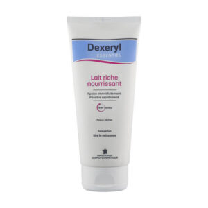 DEXERYL ESSENTIEL lait riche nourrissant 200ml, apaisant, hydratant et protecteur des peaux sèches, sans parfum. Dès la naissance. - Image 1