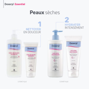 DEXERYL ESSENTIEL lait riche nourrissant 200ml, apaisant, hydratant et protecteur des peaux sèches, sans parfum. Dès la naissance. - Image 6