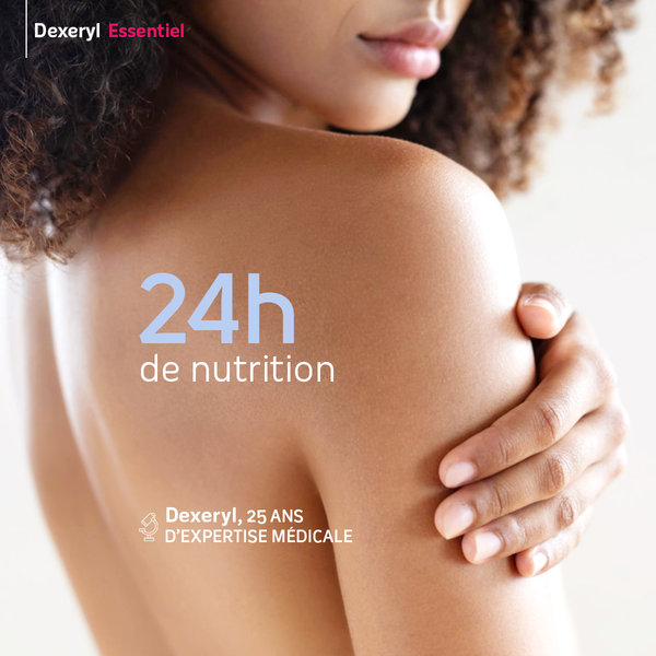 DEXERYL ESSENTIEL lait riche nourrissant 200ml, apaisant, hydratant et protecteur des peaux sèches, sans parfum. Dès la naissance. – Image 3