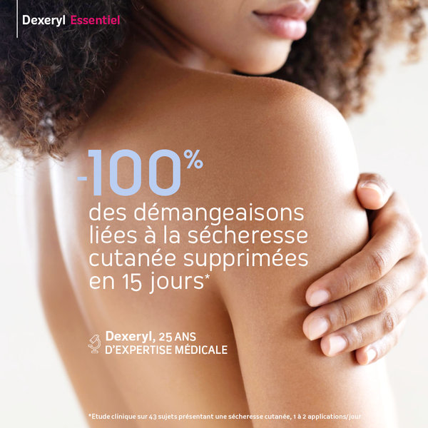 DEXERYL ESSENTIEL huile de douche apaisante 200ml, peaux très sèches ou à tendance atopique, sans savon, sans parfum. Dès la naissance. – Image 3