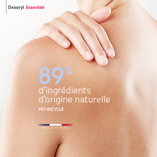 DEXERYL ESSENTIEL huile de douche apaisante 200ml, peaux très sèches ou à tendance atopique, sans savon, sans parfum. Dès la naissance. – Image 4