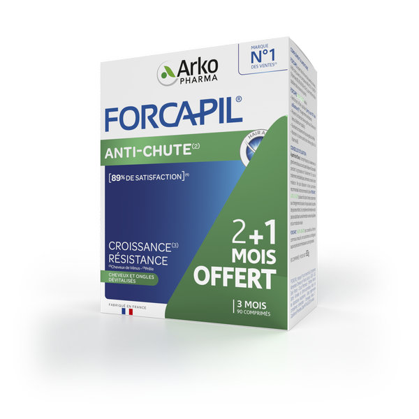 Arkopharma Forcapil Anti-Chute Cheveux Zinc, Vitamine B 90 comprimés – Image 2