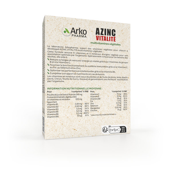Arkopharma Azinc Végétal Vitalité 30 comprimés – Image 5