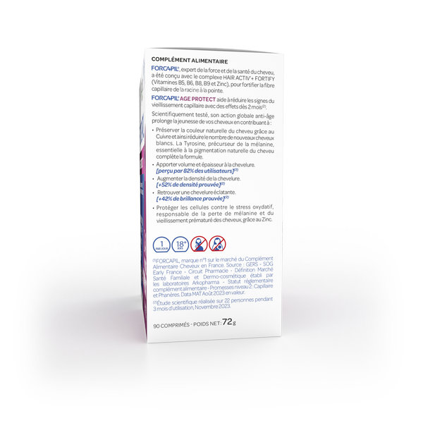 Arkopharma Forcapil Age Protect Cheveux Blancs & Ternes 90 comprimés – Image 4