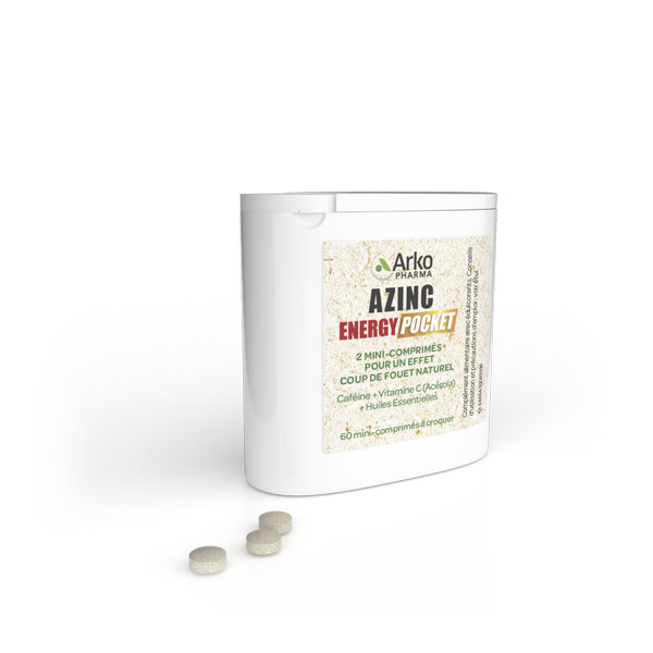 Arkopharma Azinc Energy Pocket Caféine & Vitamine C 60 mini-comprimés – Image 2
