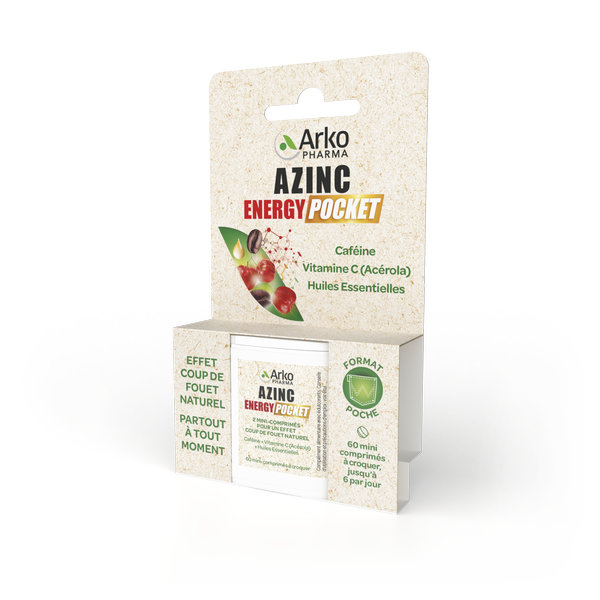 Arkopharma Azinc Energy Pocket Caféine & Vitamine C 60 mini-comprimés – Image 3