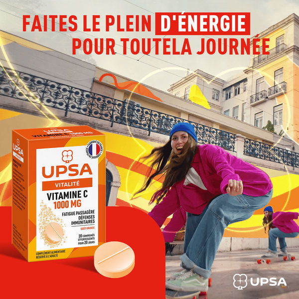 Complément alimentaire UPSA Vitamine C 1000 mg - 20 comprimés effervescents – Image 5