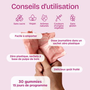 UPSA x NOURISHED - Gummies 7en1 Beauté - Boîte de 30 gummies - Image 4