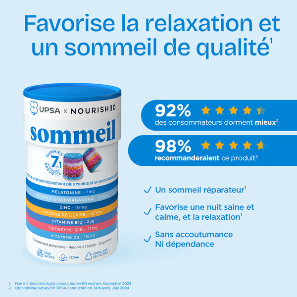 UPSA x NOURISHED - Gummies 7en1 Sommeil - Boîte de 30 gummies – Image 2