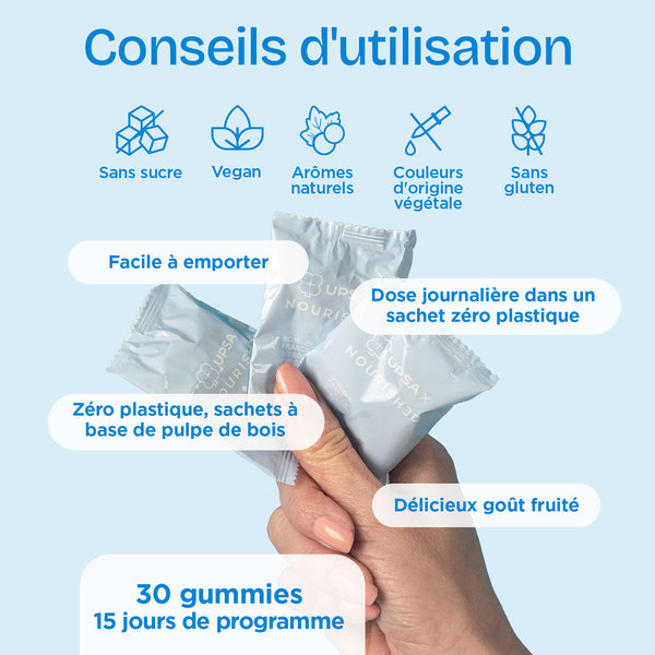 UPSA x NOURISHED - Gummies 7en1 Sommeil - Boîte de 30 gummies – Image 4