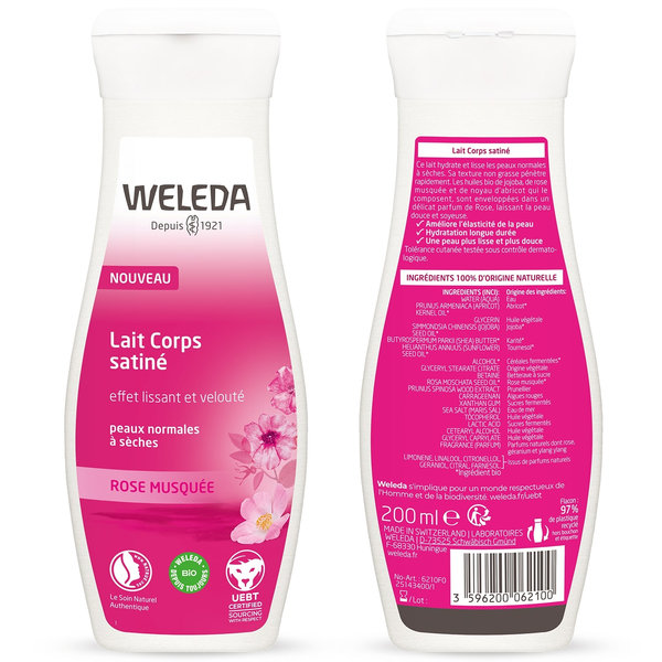 WELEDA - Lait Corps satiné Rose Musquée - 200 ml – Image 2
