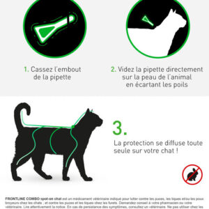 Frontline Combo Chat - Anti-puces Anti-tiques pour chat - 3 pipettes - Image 4