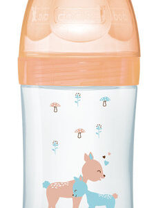 DODIE Biberon anti-colique Sensation+ VERRE - 270ml - BEIGE BICHE - 0-6 mois - tétine plate débit 2