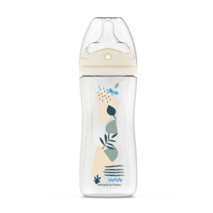 DODIE Biberon anti-colique Teat & Ring - 330ml - BLEU - 6+ mois - tétine biomimétisme débit 3