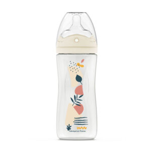DODIE Biberon anti-colique Teat & Ring - 330ml - TERRA - 6+ mois - tétine biomimétisme débit 3
