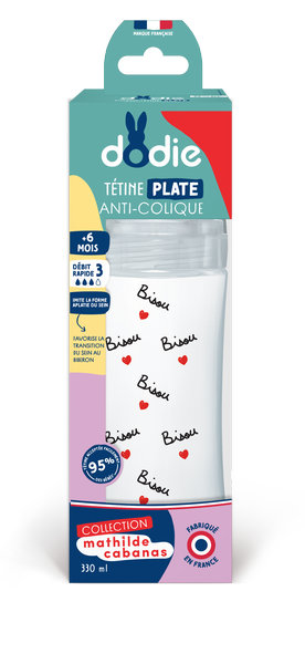 DODIE BIBERON ANTI COLIQUE TETINE PLATE X MATHILDE CABANAS - 330ml – Image 2