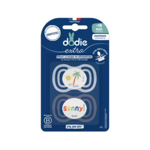 Dodie Sucette anatomique +18 m F5 extra fine bleu x2