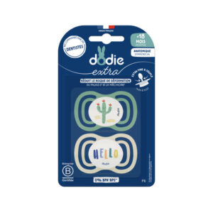 Dodie Sucette anatomique +18 m F6 extra fine vert x2