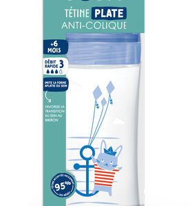 DODIE Biberon anti-colique Sensation+ - 330ml - MER - +6 mois - tétine plate débit 3 - Image 2