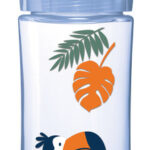 DODIE Biberon anti-colique - 330ml -  BLEU JUNGLE - Tétine Tonde 3 vitesses débit 3