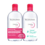 BIODERMA Créaline H2O Eau micellaire visage nettoyante démaquillante 2x500ml