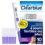 CLEARBLUE TEST D'OVULATION DIGITAL AVANCÉ 2 HORMONES (4 JOURS DE FERTILITÉ) X10 BTE