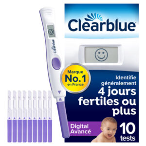 CLEARBLUE TEST D'OVULATION DIGITAL AVANCÉ 2 HORMONES (4 JOURS DE FERTILITÉ) X10 BTE - Image 1
