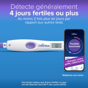 CLEARBLUE TEST D'OVULATION DIGITAL AVANCÉ 2 HORMONES (4 JOURS DE FERTILITÉ) X10 BTE - Image 6