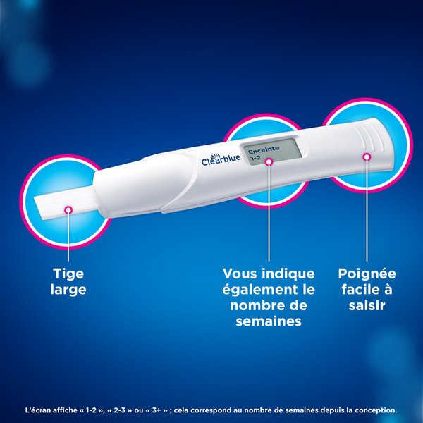 CLEARBLUE 2 TESTS DE GROSSESSE DIGITAUX AVEC ESTIMATION DE L'ÂGE DE GROSSESSE – Image 6