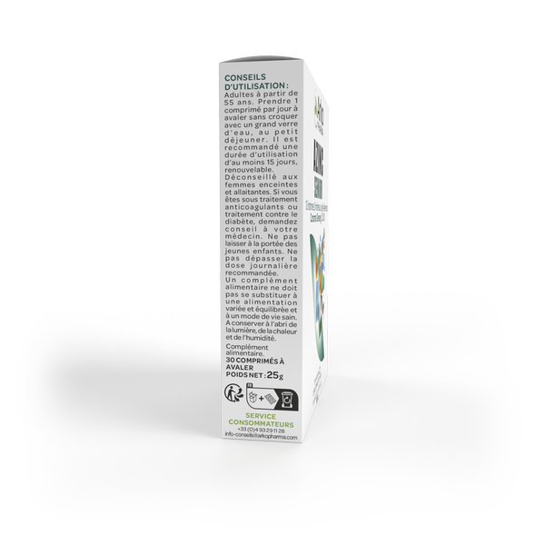 Arkopharma Azinc Senior Vitamines & Minéraux, Curcuma, Ginseng 30 comprimés – Image 4