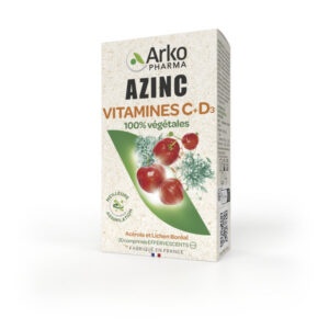 Arkopharma Azinc Végétal Vitamines C + D Acérola et Lichen Boréal 20 comprimés - Image 1