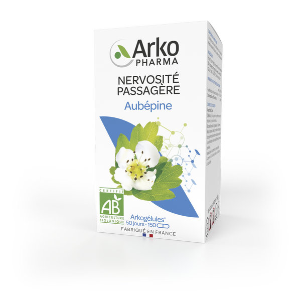 Arkopharma Arkogélules Nervosité Passagère Aubépine Bio 150 gélules – Image 2