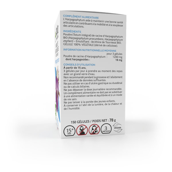 Arkopharma Arkogélules Mobilité et Souplesse Harpagophytum Bio 150 gélules – Image 4