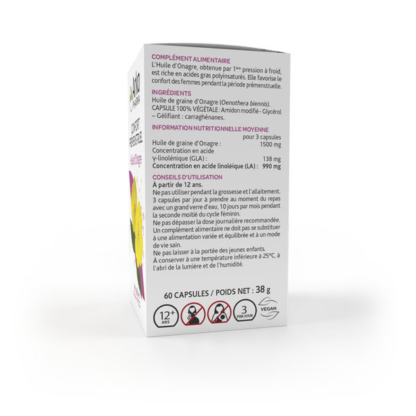 Arkopharma Arkogélules Confort Prémenstruel Huile d'Onagre Bio 60 gélules – Image 4