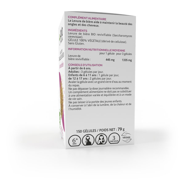 Arkopharma Arkogélules Beauté Ongles Cheveux Levure de Bière Bio 150 gélules – Image 4