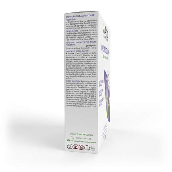 Arkopharma Arkofluides Détox Hépatique Desmodium 20 ampoules – Image 3