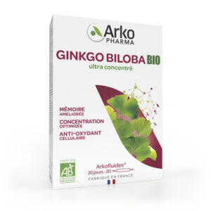 Arkopharma Arkofluides Ginkgo Biloba Mémoire Concentration 20 ampoules - Image 1