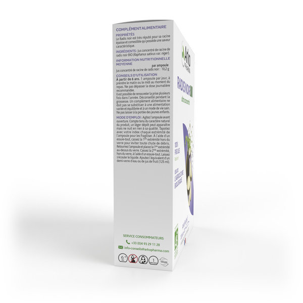 Arkopharma Arkofluides Détox Radis Noir Bio 20 Ampoules – Image 3