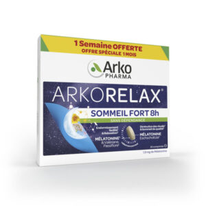 Arkopharma Arkorelax Sommeil Fort 8H Mélatonine 20+10 comprimés offerts - Image 1