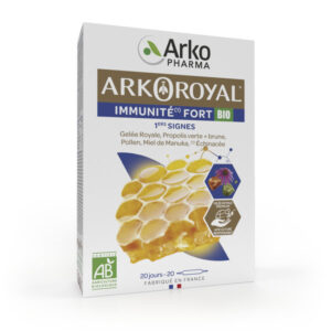 Arkopharma Arkoroyal Immunité Fort Bio Gelée Royale, Propolis 20 amp 10ml - Image 1