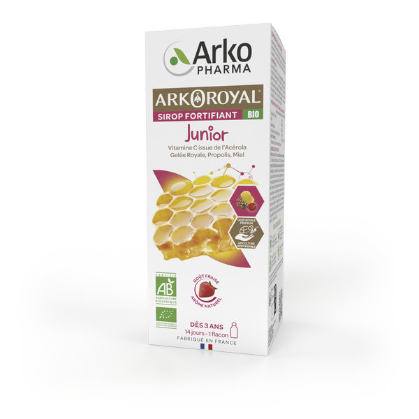 Arkopharma Arkoroyal Fortifiant Bio Junior Gelée Royale, Propolis Sirop 140ml – Image 2