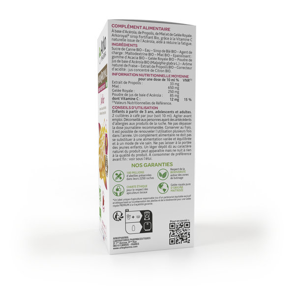Arkopharma Arkoroyal Fortifiant Bio Junior Gelée Royale, Propolis Sirop 140ml – Image 4