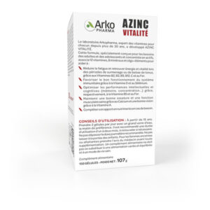 Arkopharma Azinc Adulte Vitalité Vitamines C & E, Zinc 150 gélules - Image 2