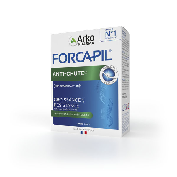 Arkopharma Forcapil Anti-Chute Cheveux Zinc, Vitamine B 30 comprimés – Image 2